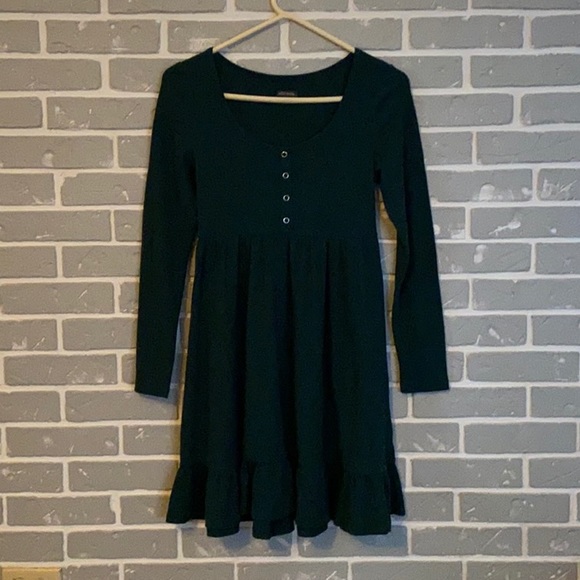 Wild Fable Long Sleeve Waffle Babydoll Dress - Picture 2 of 8